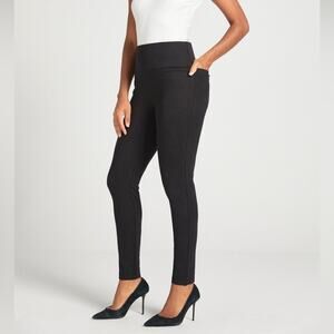 Betabrand SMALL Power Down Skinny Pants Black High Rise Pull-On